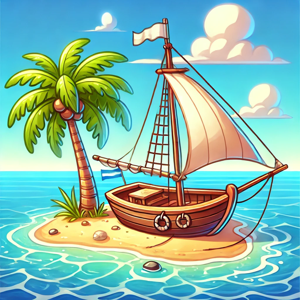 Stranded Sailing Boat