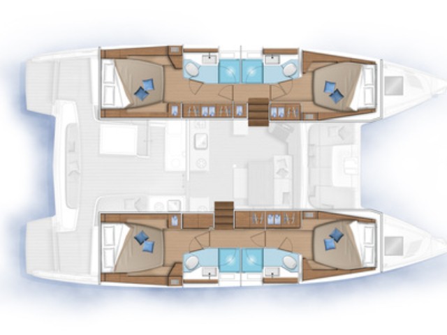 Charter Lagoon 46 · SELENE · from Preveza, Cleopatra Marina Image layout