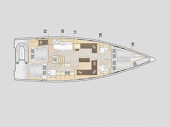 Charter Hanse 548  · ELLORA · from Lavrio, Olympic Marine Image layout