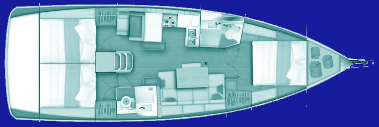 Charter Sun Odyssey 440 · ELIZABETH II  · from Volos, Port Image layout