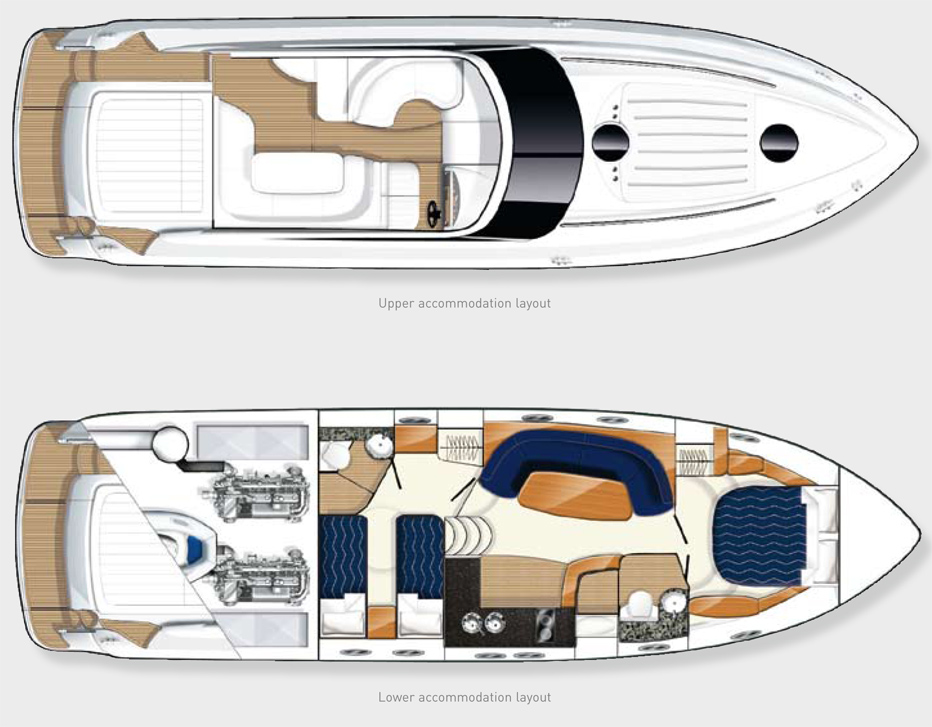 Princess 47   Charter in Greece  Image layout