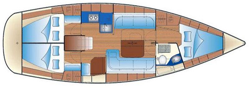 Bavaria 37 Cruiser  Ενοικίαση στην Ελλάδα  Image layout